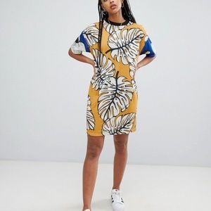 adidas Originals X Farm Three Stripe T-Shirt Dress